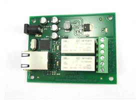ETH-RLY02 - 16Amp, 2 Channel Relay Module - Top View